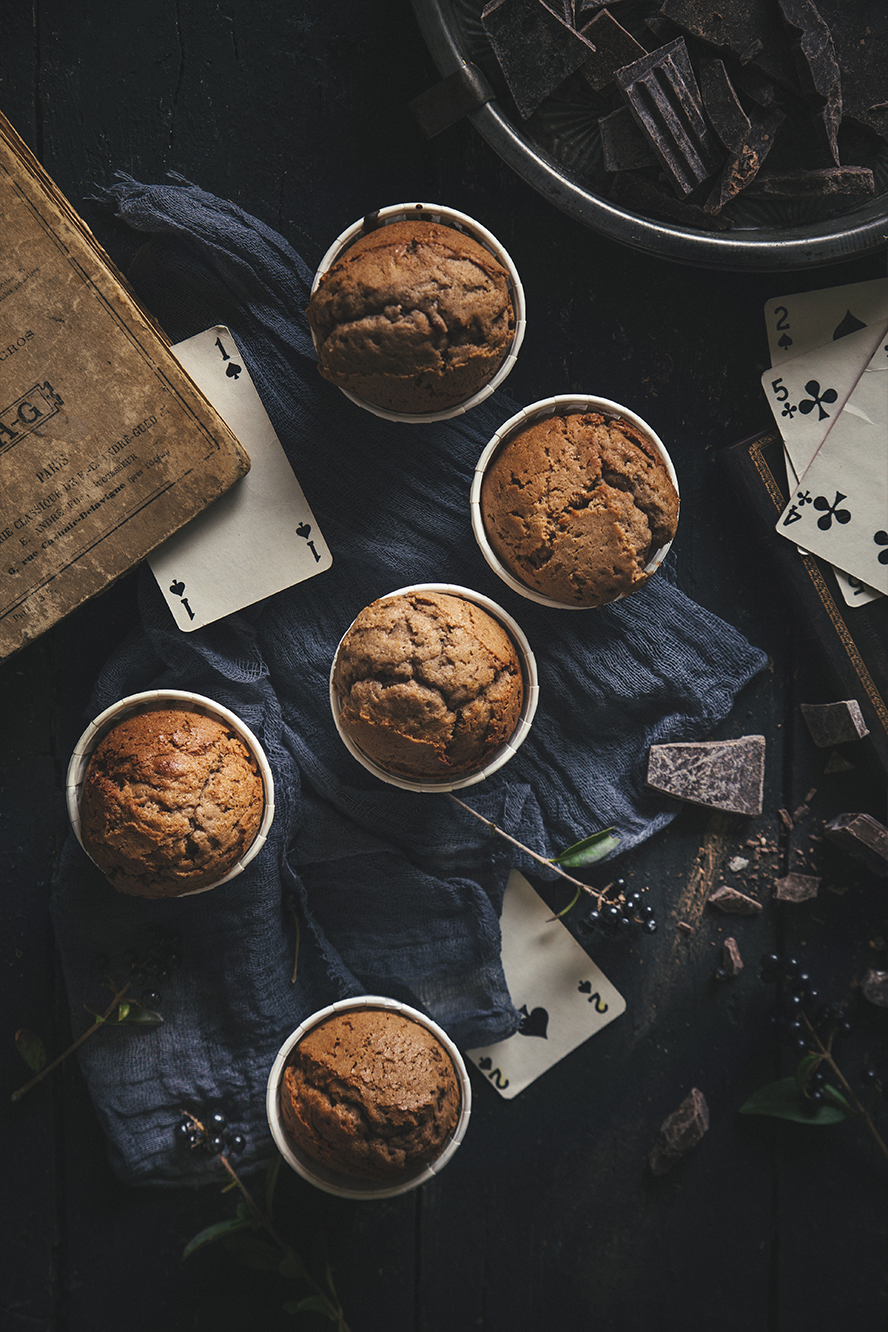 Muffins à la courge topping chocolat épicé © Fraise & Basilic