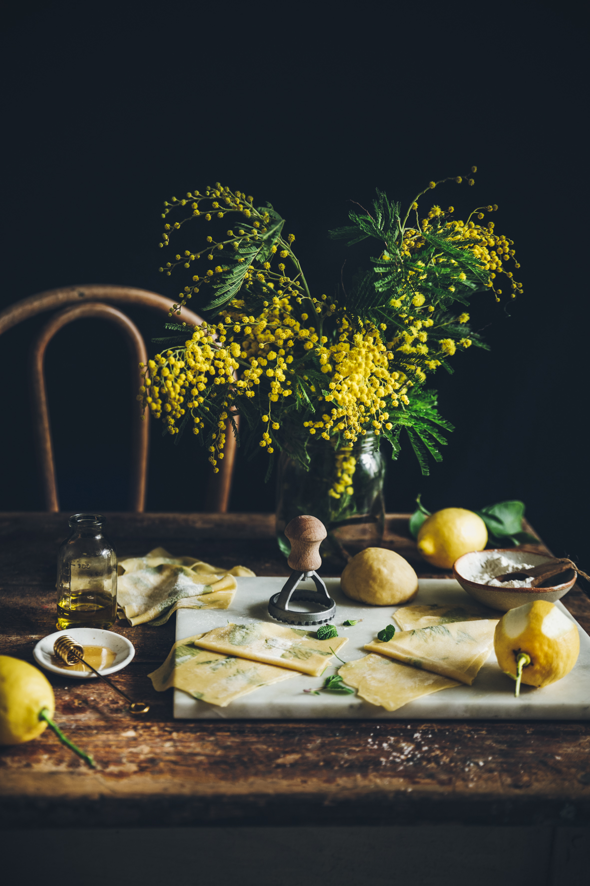 Raviolis aux herbes, ricotta et citron ©Sandrine Saadi